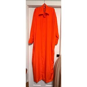 Norma Kamali Orange Long Duster or Cover Up XL NWT